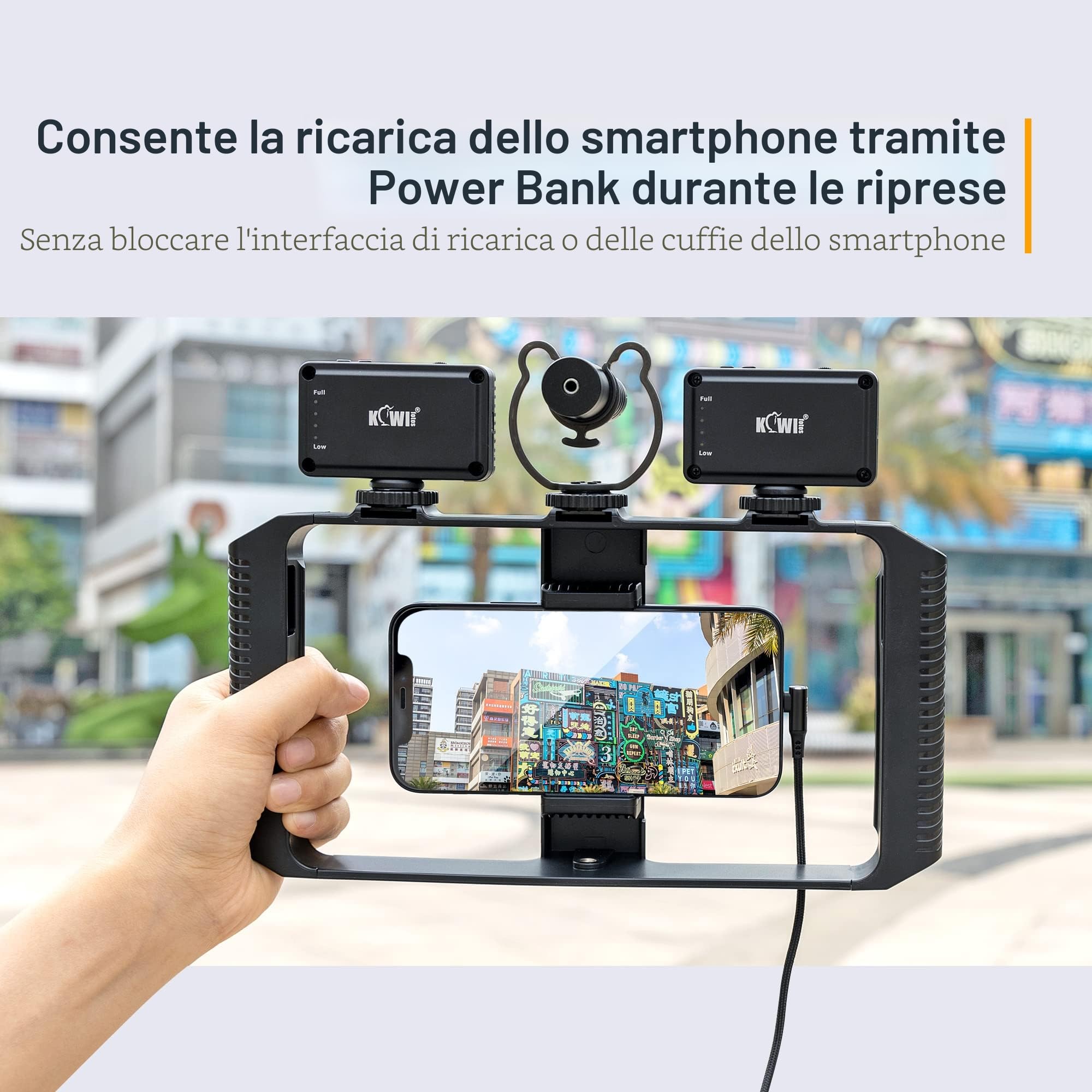 Smartphone Video Rig con Telecomando Wireless + Cinturino da Polso, Stabilizzatore Telefono per iPhone 13 12 Pro Max Andorid, Impugnatura Cage Video per Vlogging Filmmaking YouTube Tiktok Videomaker