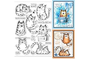 Wonderful Words Cat Expressing Snarky Statements Silicone Rubber Transparent Stamp