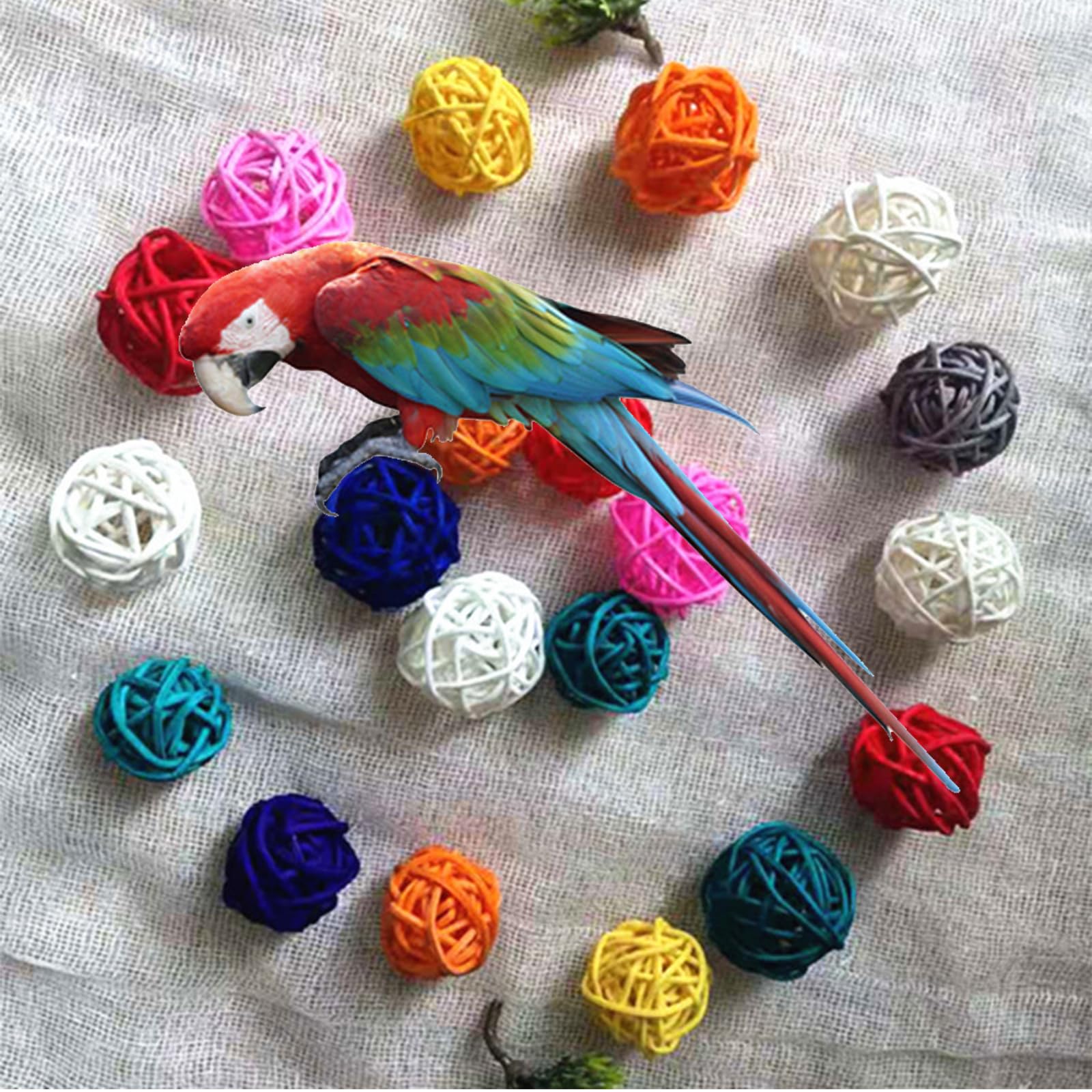 Giocattoli per uccelli, 8 pezzi, giochi per pappagalli calopsitta, giocattoli per foraggiamento per distruggere uccelli, altalena, giocattolo da masticare, trespolo in corda per uccelli,