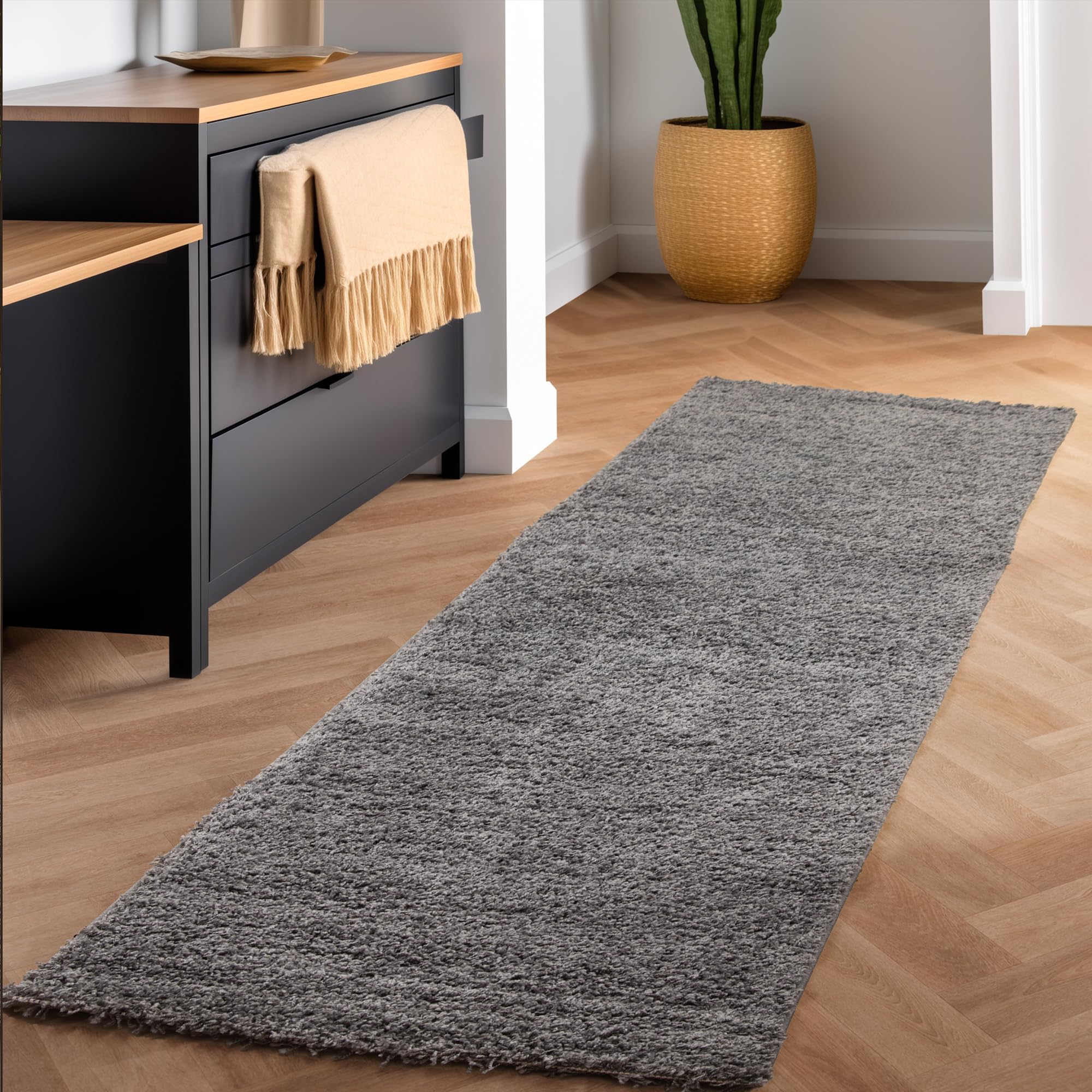SIMPEX Shaggy Hochflor Teppich Weich, flauschig, modern, einfarbig, Perfekt für Wohnzimmer, für Wohnzimmer Schlafzimmer Flur