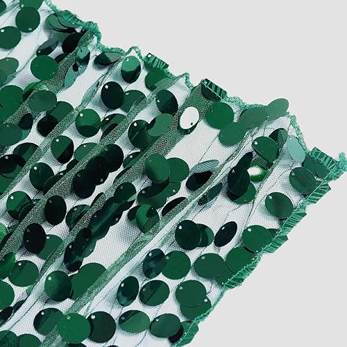 Miniatura 6 de Efavormart - Rollo de tela de lentejuelas Payette de 54 pulgadas x 4 yardas con base de tela de malla para decoración de eventos, pasteles de boda,
