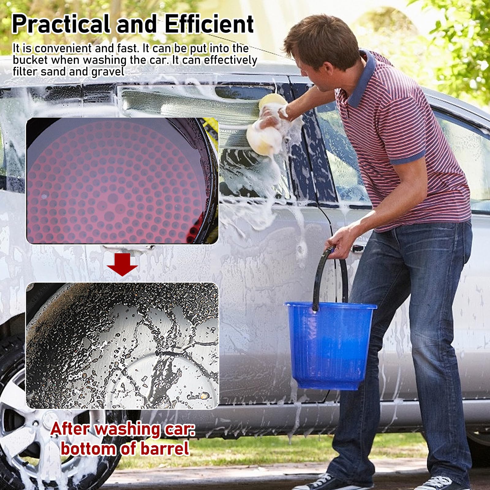 Cubos de lavado de coche de 5 galones, accesorios para lavado de coches, limpieza, detalles, servicio de limpieza profesional de manos de coche, manejo de materiales con ruedas de 360 grados