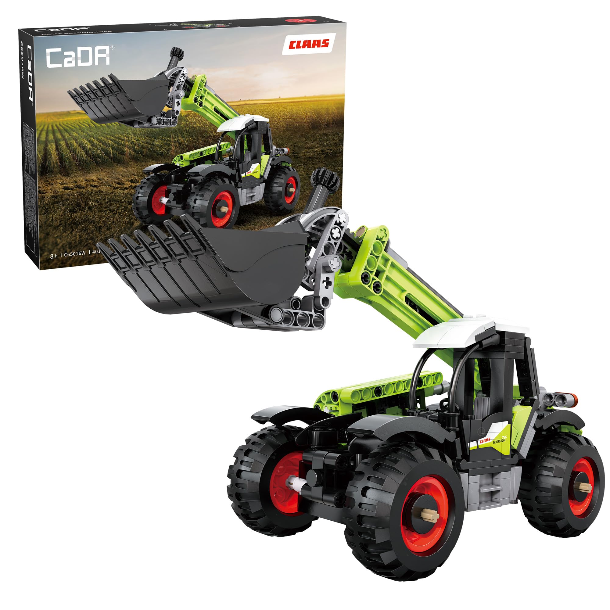 CaDA CLAAS Scorpion Farm Telehandler - 401 Piece Brick Model Kit C65016W