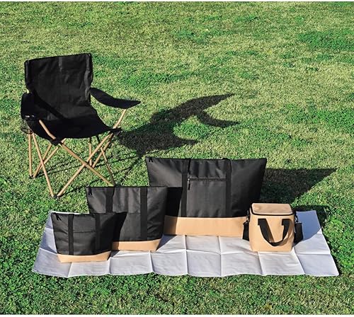 Miniatura 6 de kakusee Silla de ocio portátil LL-10 con reposabrazos, capacidad de carga 176,4 x 18,5 x 31,5 pulgadas (31.5 x 18.5 x 31.5 in), beige, resistente a