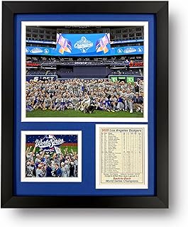 Los Angeles Dodgers | 2025 World Series Champions | Collectible Baseball Memorabilia | MLB Framed Picture & Photo Collage Gift, Man Cave Wall Art, Home Room Decor | 2 Sizes & 4 Styles (Mound, 12"x15")