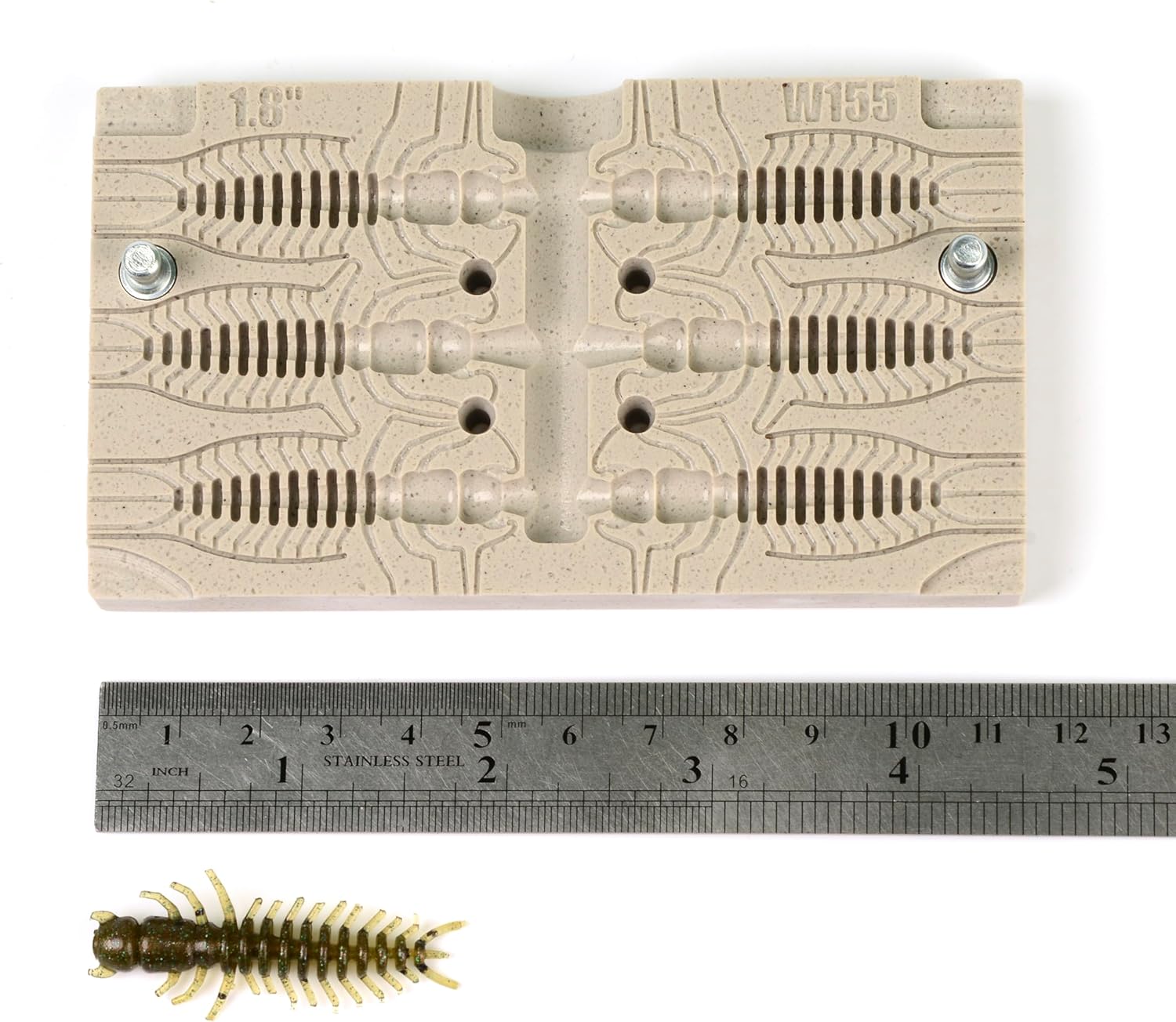 FatFish W155-6C Bait Mold Soft Plastiс Lure Making Injection Mold for Do-It Fishing Lures 1.8" - Image 5