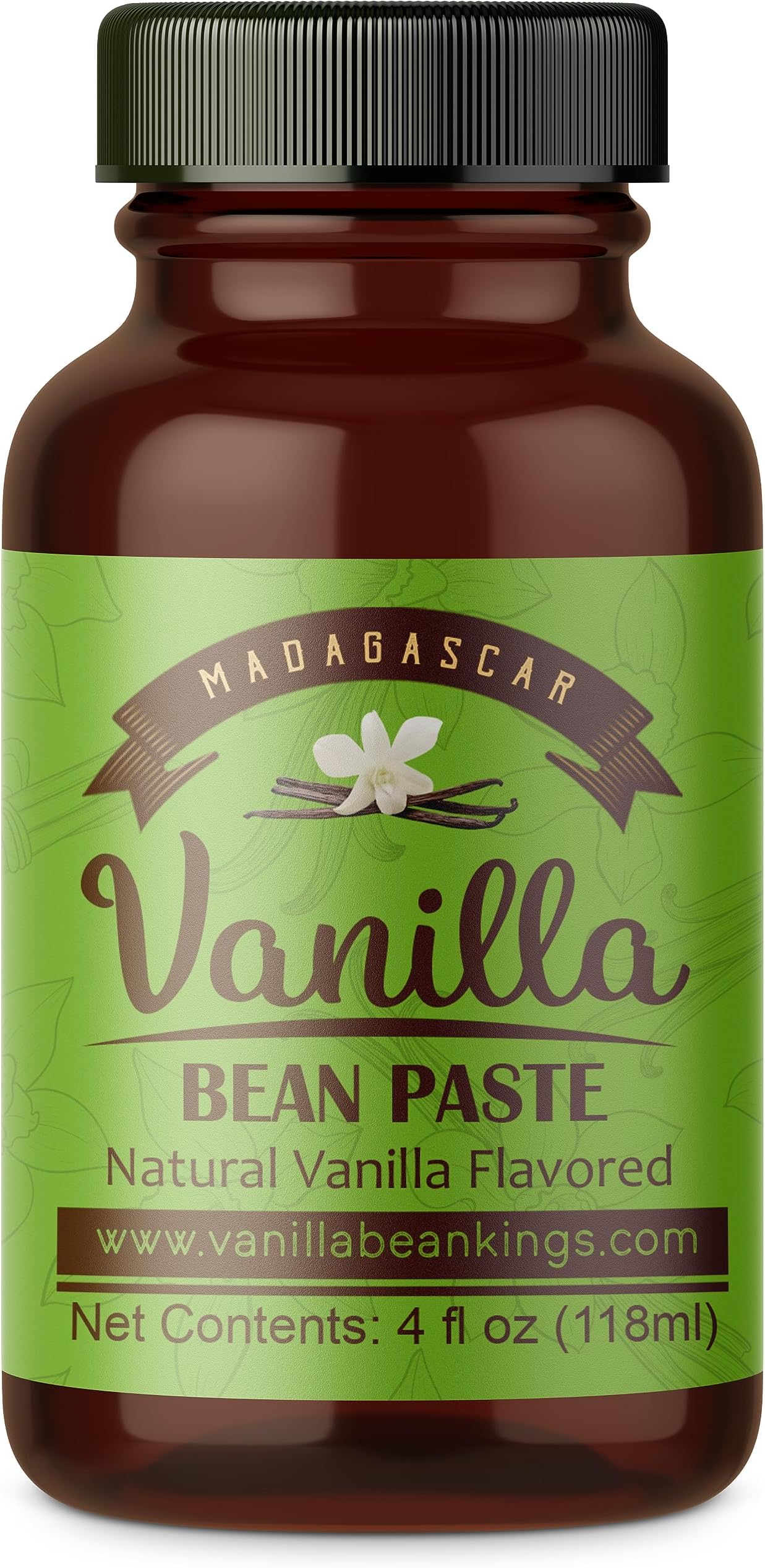 Vanilla Bean Paste for Baking and Cooking - Gourmet Madagascar Bourbon Blend made with Real Vanilla Seeds - 4 Ounces