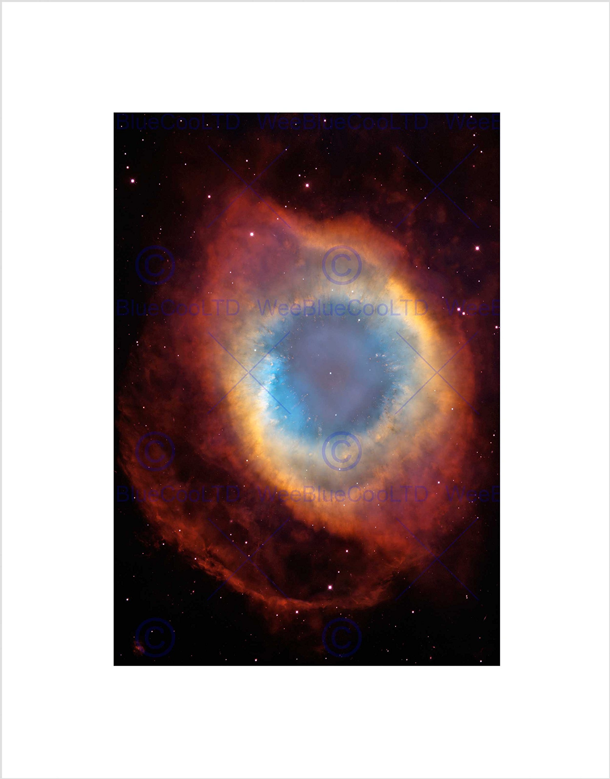 Wee Blue Coo Hubble Space Telescope View Of The Helix Nebula Wall Art Print