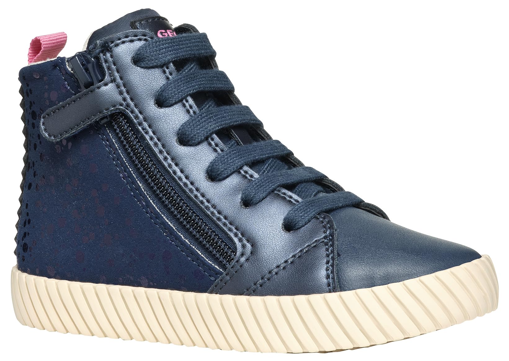 Geox J MIRROLESS Girl A, Sneaker, Blue