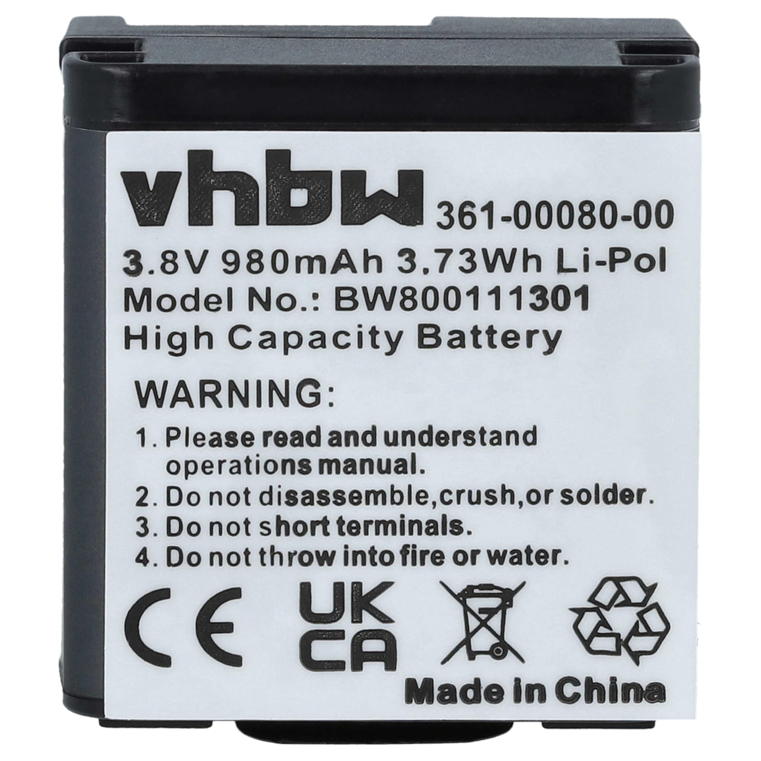 vhbw 2X Batterie Compatible avec Garmin Virb X