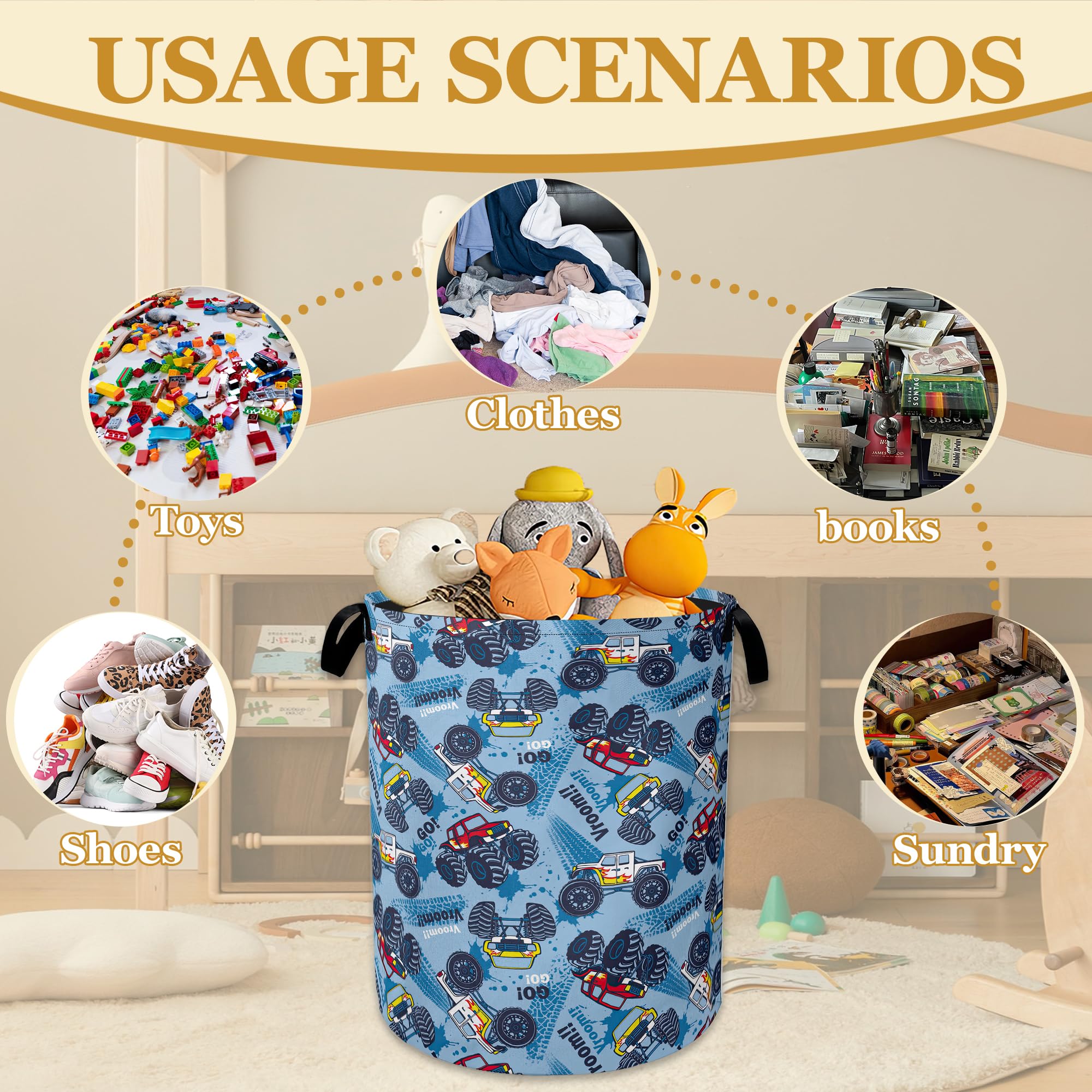 Cool Monster Truck Laundry Basket - Image 4