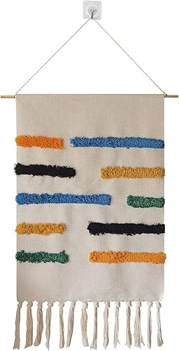 Tapiz de pared tejido de macramé, arte para colgar, 20 pulgadas de ancho x 34 pulgadas de alto, extra grande, bohemio, elegante, bohemio, marroquí,