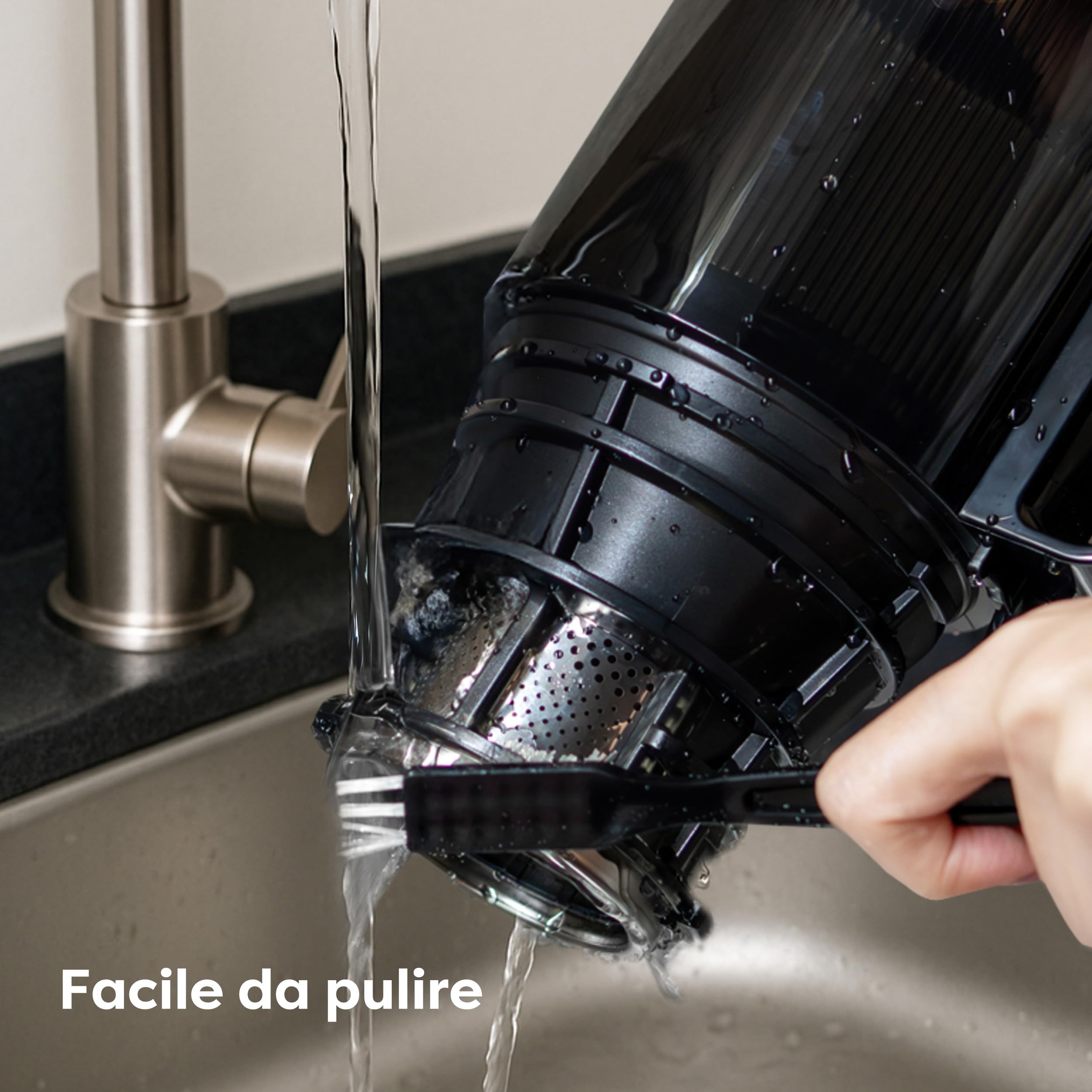 Ciarra AWSJ046-B Estrattore Frutta e Verdura, Estrattore di Succo Lento con Apertura di Alimentazione da 108 mm, SENZA BPA, 1.2L Capacità, Per frutta e verdura intere, 200W, 2 Bicchieri-NERO