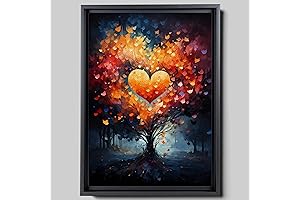 Heart Shaped Canvas, Abstract Wall Art