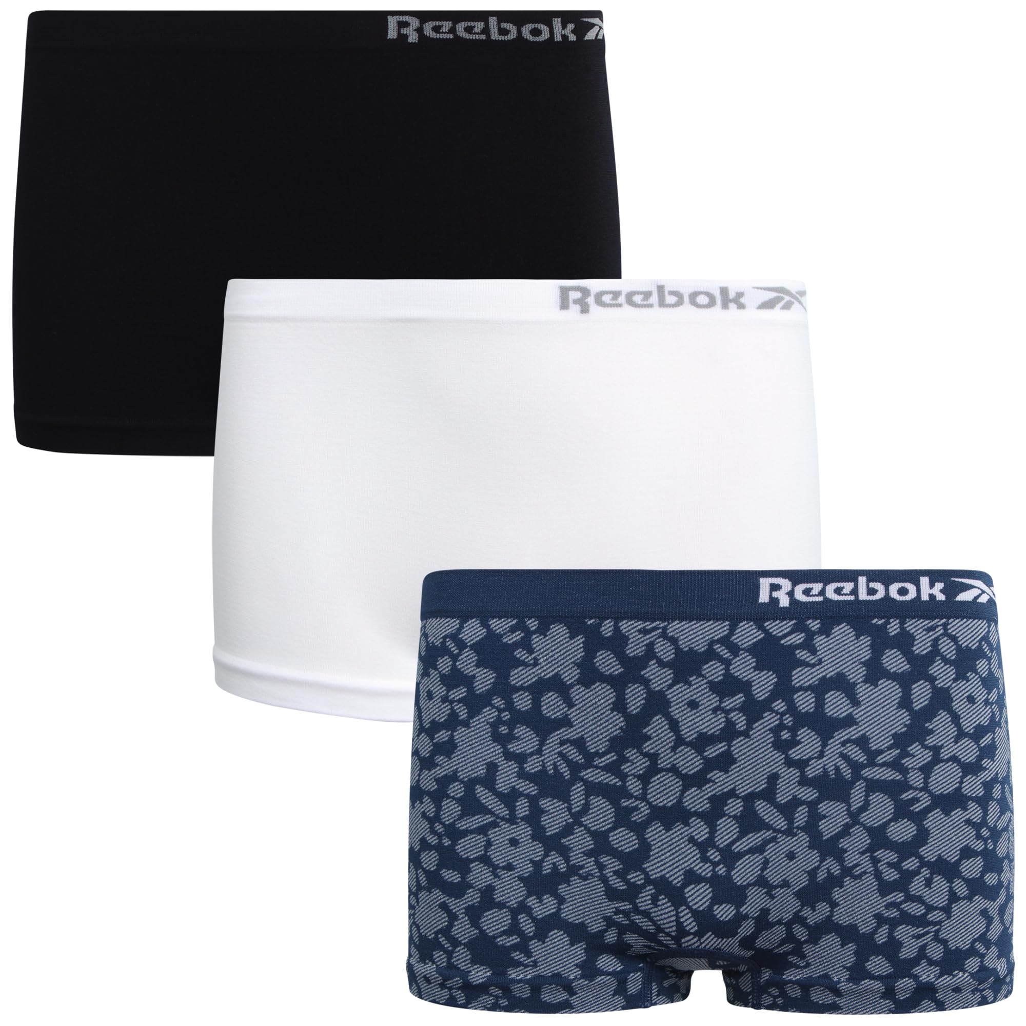 ReebokGirls' Boyshorts Underwear - 3 Pack Soft Seamless Girls Panties Boy Shorts - Breathable Panties for Girls (6-16)