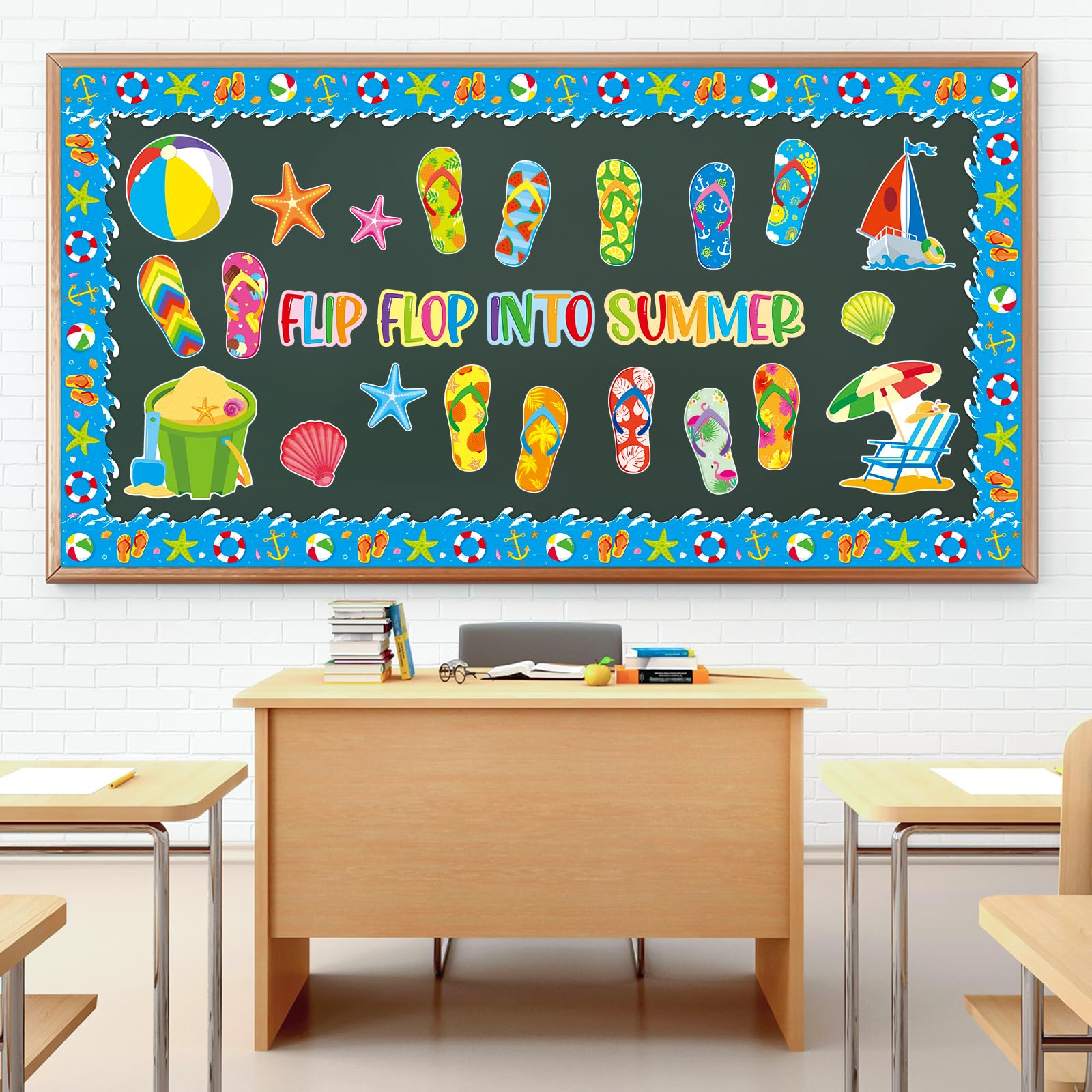 Sun Bulletin Board 78-Piece Summer Cutouts - Colorful Classroom Decor ...