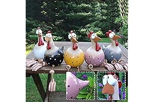 Funny Chicken Decor | Garden & Balcony Rooster Outdoor Resin Statues