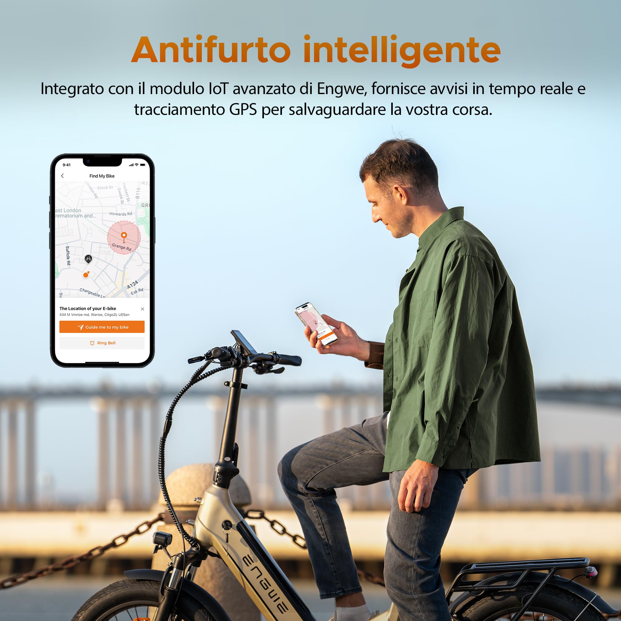 ENGWE Bici Elettrica con APP&IOT, Bicicletta Elettrica 48V 15Ah con Batteria fino a 160km, Sensore di coppia e Freno Idraulico, Pneumatici 20 * 3.0, 2 ore di carica