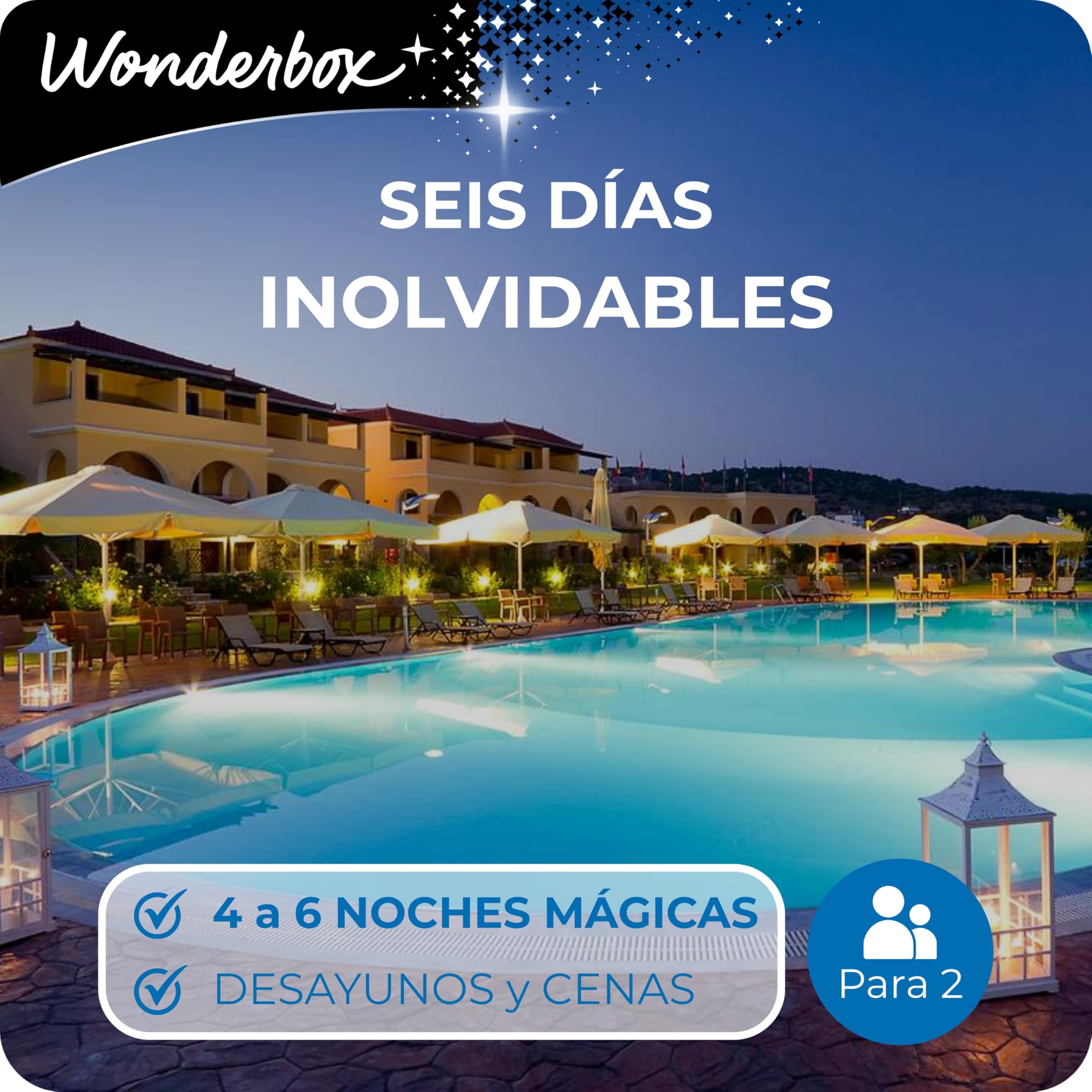 WONDERBOX Caja Regalo - Seis DÍAS INOLVIDABLES - 550 estancias en España y Europa