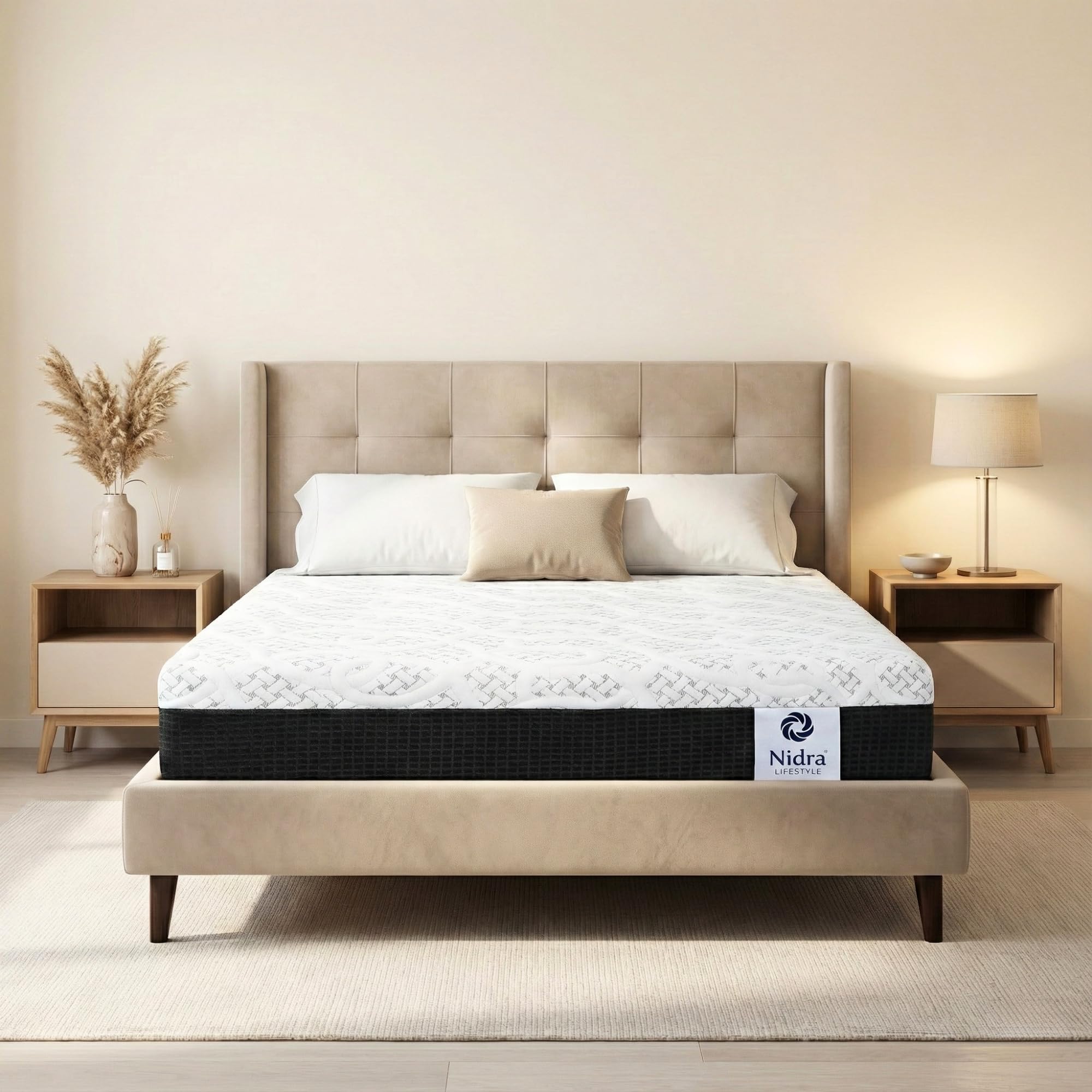 Atlas Cloud Comfort King Size Orthopedic Memory Foam Mattress, 78x72x8 | Medium Firm King Size Mattress | Pressure Relief & Motion Isolation | Mattress Double Size | 10 Years Warranty