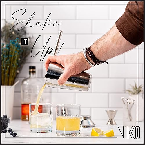 Miniatura 4 de Vikko Vasos de whisky, vasos de whisky de 10.25 onzas, juego de 6 vasos antiguos, vidrio de barra transparente, base resistente