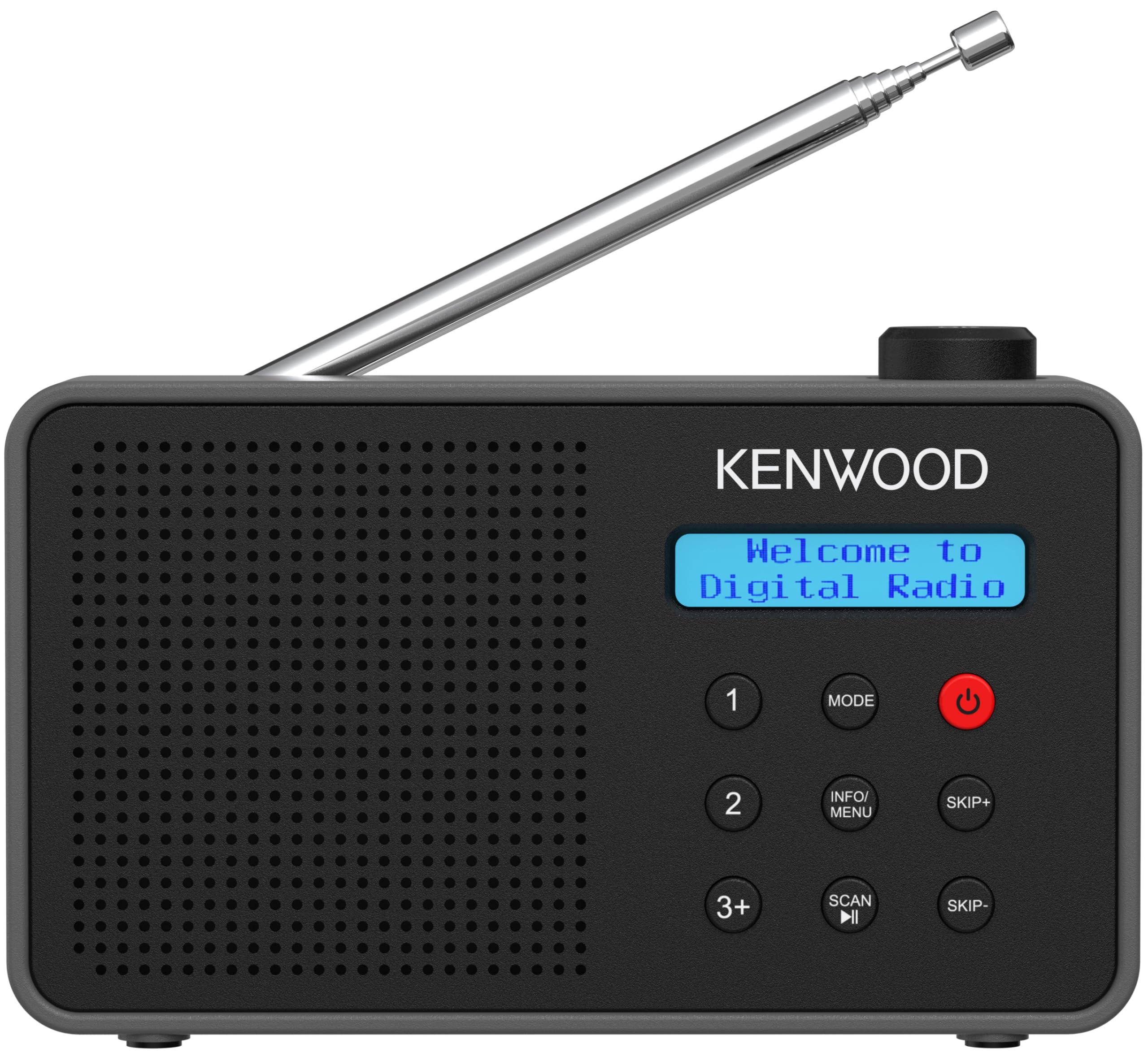 KENWOOD CR-M25DAB Radiosveglia DAB+/FM con ASA, Bluetooth 5.3, Dual Alarm, Sleep Timer, batteria Li-ion, 30 preset, jack 3,5 mm – Nero