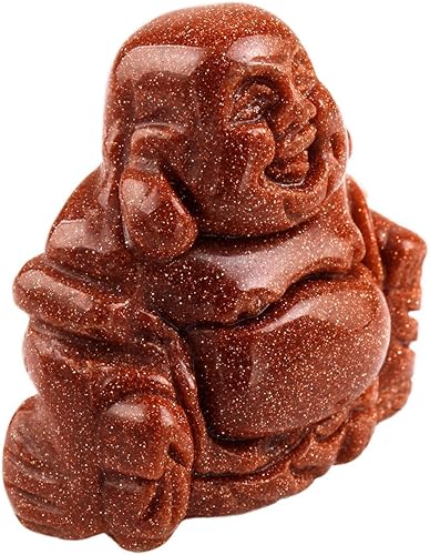 Vista 16 de mookaitedecor Figura de cristal de Buda feliz de aventurina verde tallada estatua de bolsillo piedra decoración del hogar 1.5 pulgadas #1-Verde