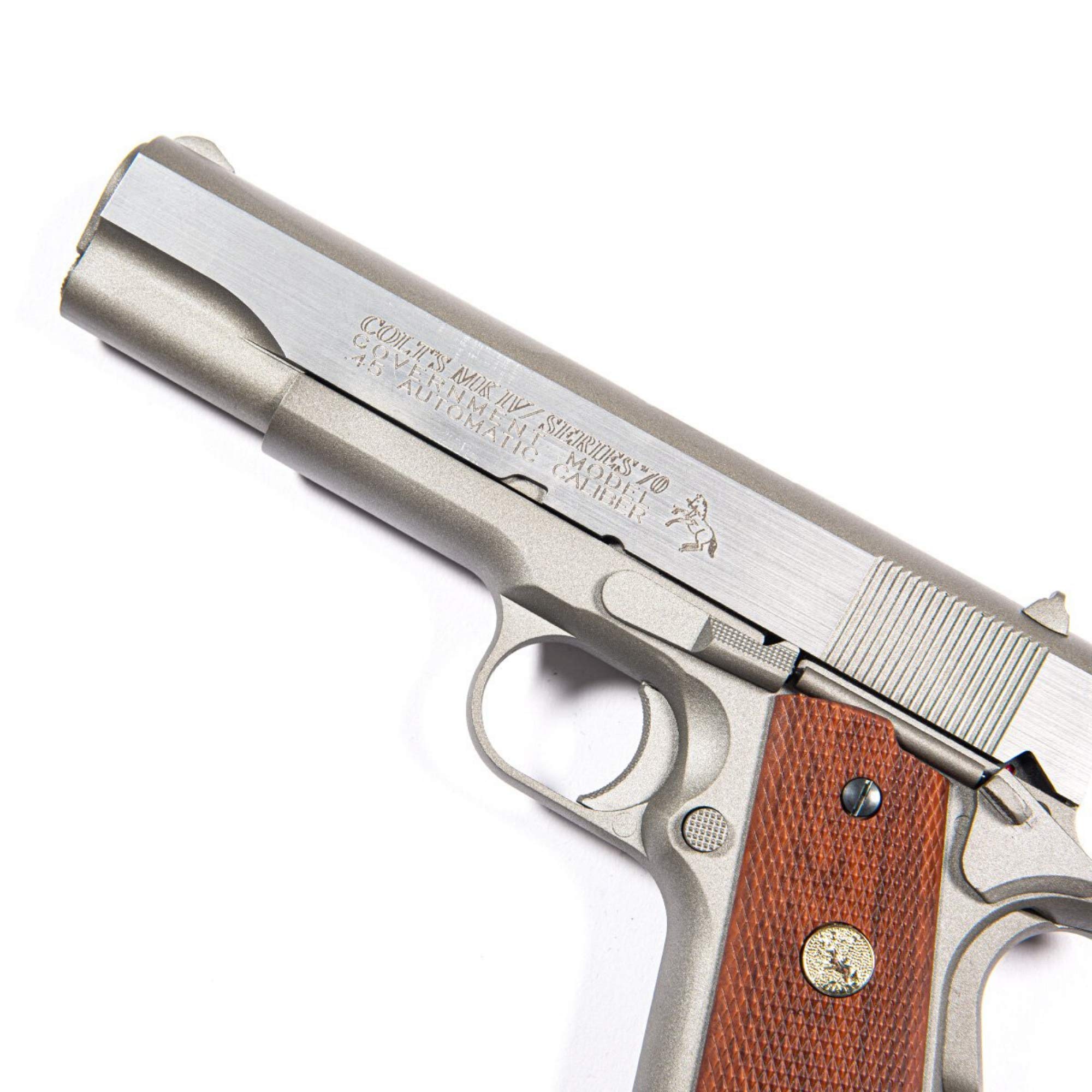 Cybergun Colt M1911 MKIV Serie 70 Co2 GBB Full Metal 6mm Caricatore: 14 Colpi E=0,90 J. Max Colt sku: 180529, Max velocità (Testato con 0,20g) : 344 FPS Lunghezza:21,9 cm