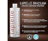 Vista 4 de Queratina brasileña con aceite de argán, para cabello seco y dañado, solo uso profesional (16 onzas líquidas).