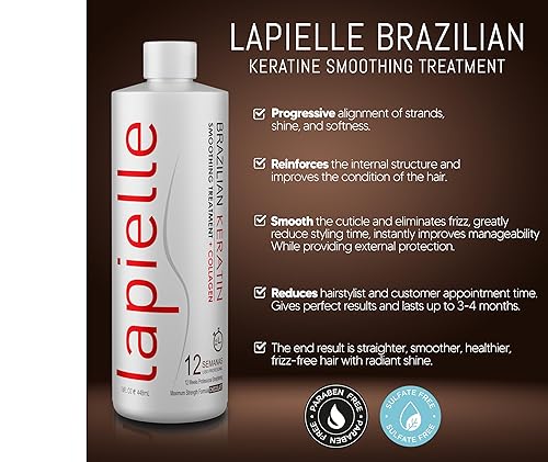 Miniatura 4 de Queratina brasileña con aceite de argán, para cabello seco y dañado, solo uso profesional (16 onzas líquidas).