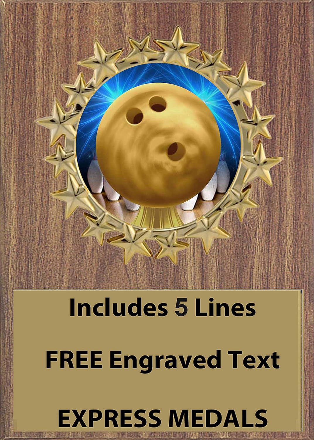 Express Medals Various Styles of Personalized Bowling Award Plaques Trophy Prize Gift