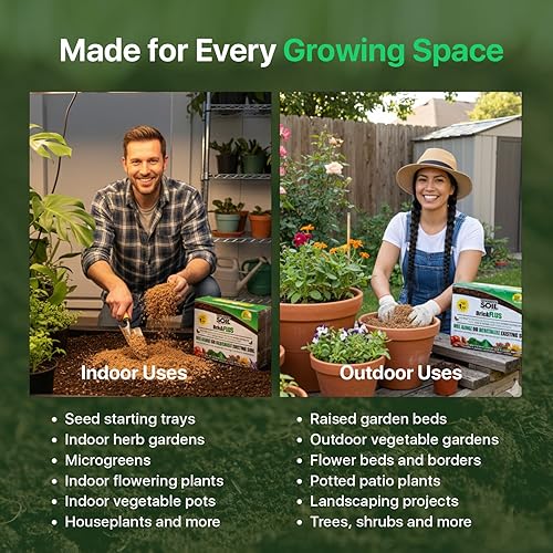 Miniatura 4 de WONDER SOIL | Ladrillo de coco orgánico | El único coco comprimido listo para plantar totalmente cargado con nutrientes | 3 ladrillos se expande a