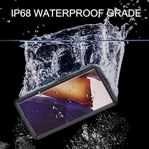Miniatura 2 de Funda resistente al agua compatible con Samsung S22 Ultra con protector de pantalla integrado, protección completa, a prueba de polvo, a prueba de