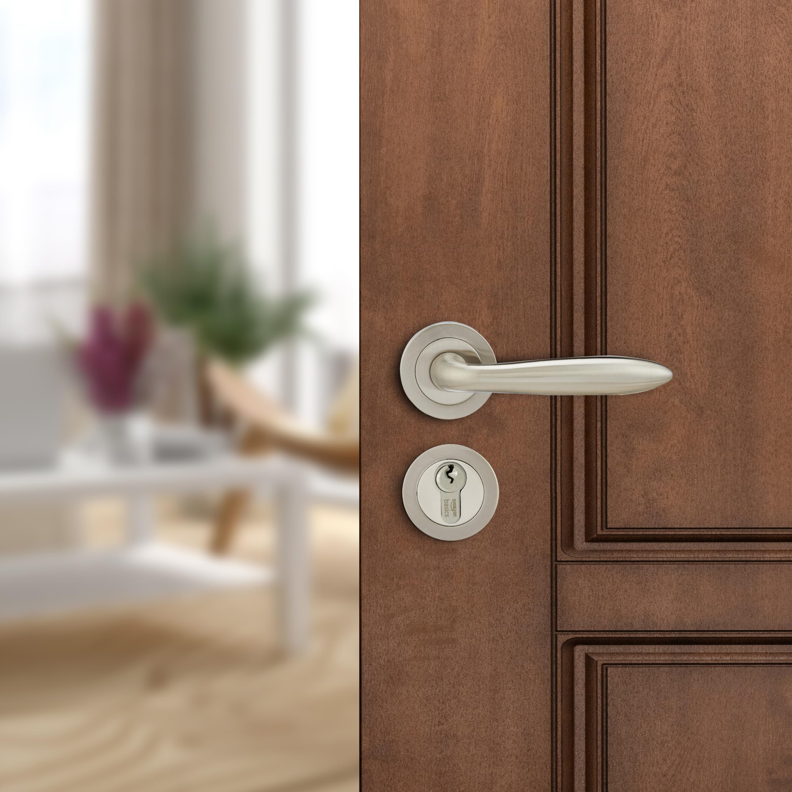 amazon basics Door Handle for Main Door | Main Door Handle |Combi Set with Lock, Cylinder| Brass | crom Finish, Zinc Alloy (B0CF1M2C7Y) Amazon Price History, Amazon Price Tracker