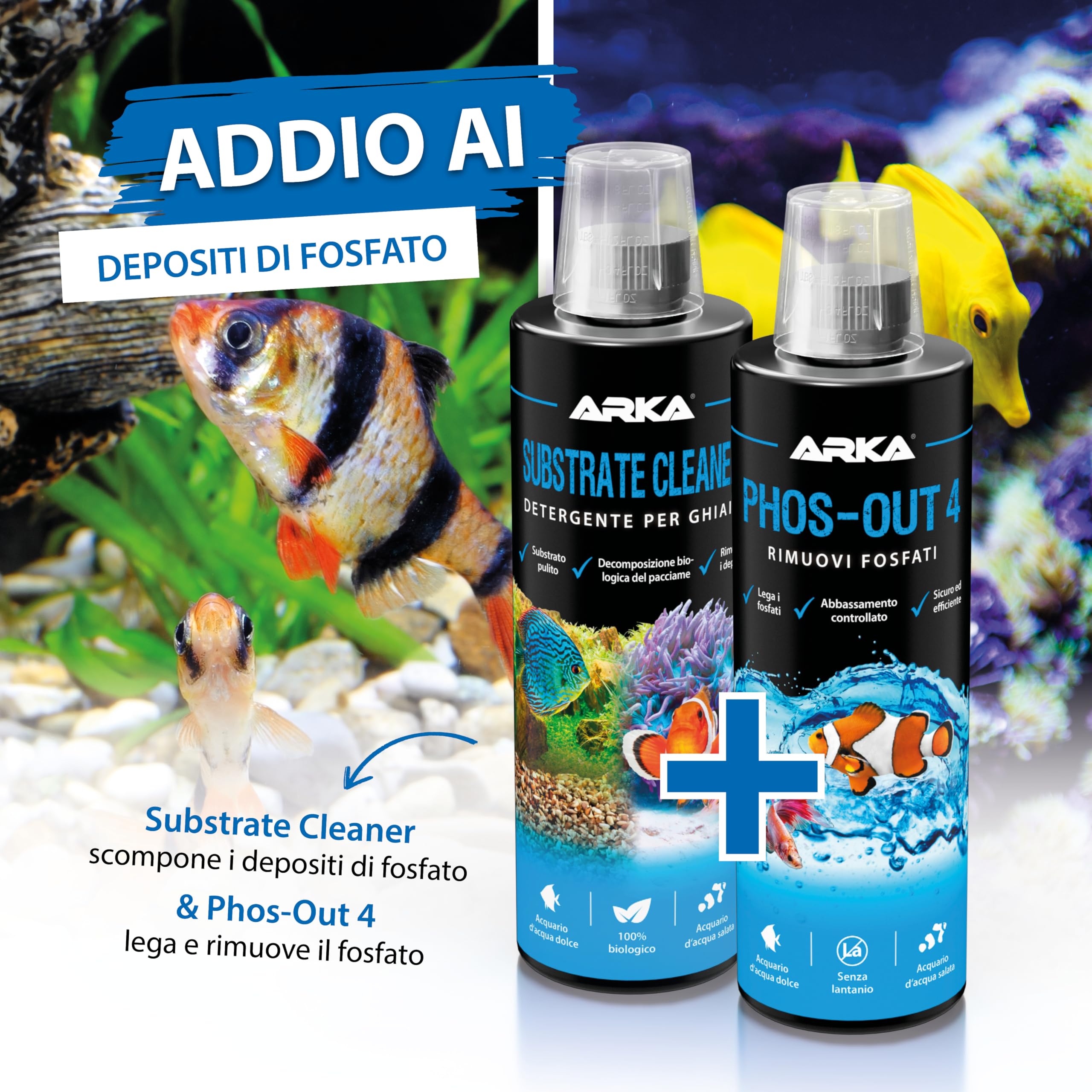 Pulitore fondo acquario 236 ml – MICROBE-LIFT Substrate Cleaner – pulizia biologica con batteri attivi – rimuove fanghi e detriti – per vasche medie – senza sifone né cambi filtro – ARKA
