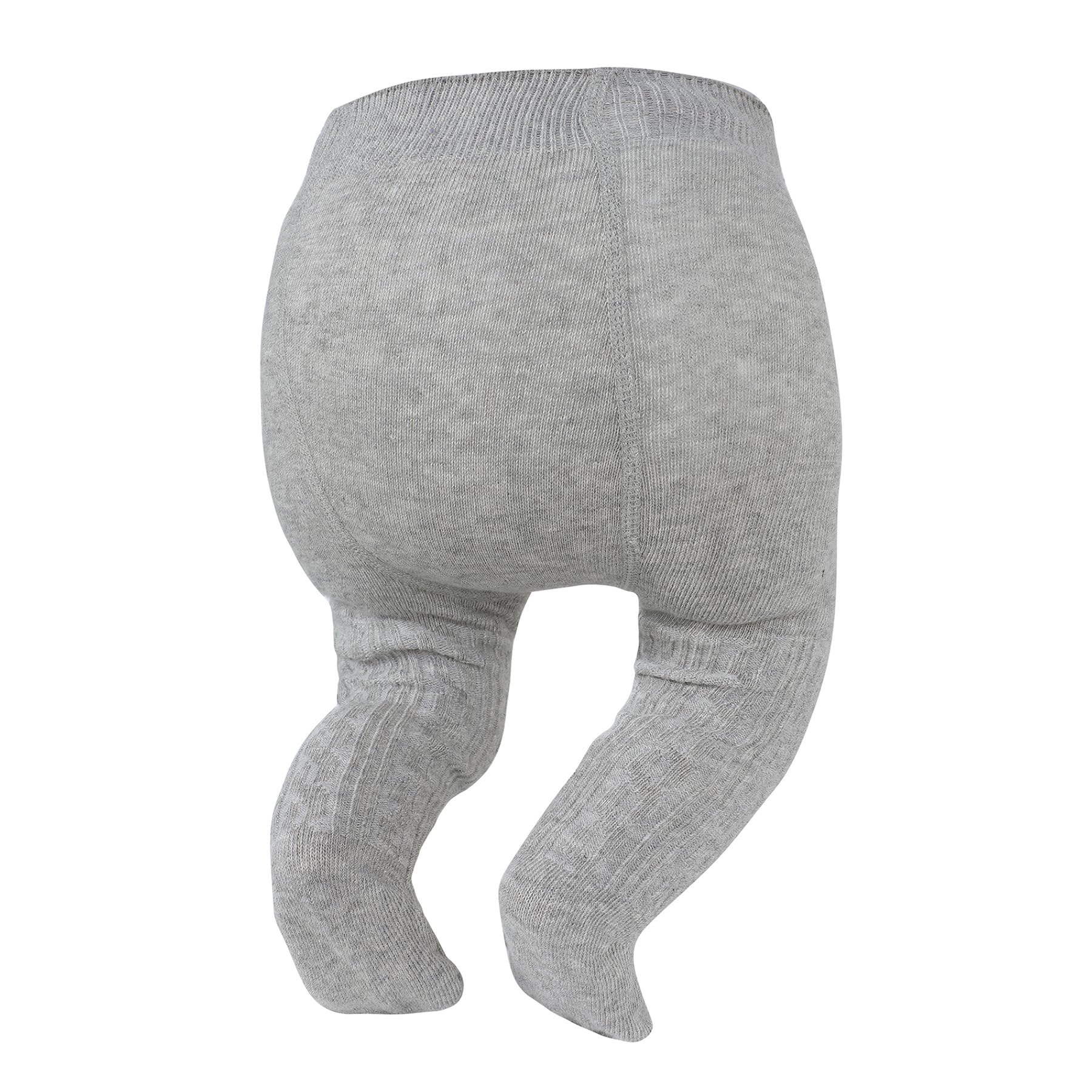 Zando Opaque Cotton Tights for Baby Girls, Infants & Toddlers, Cozy Winter Leggings with Cable Knit Design, Size 0-3M to 6-7T
