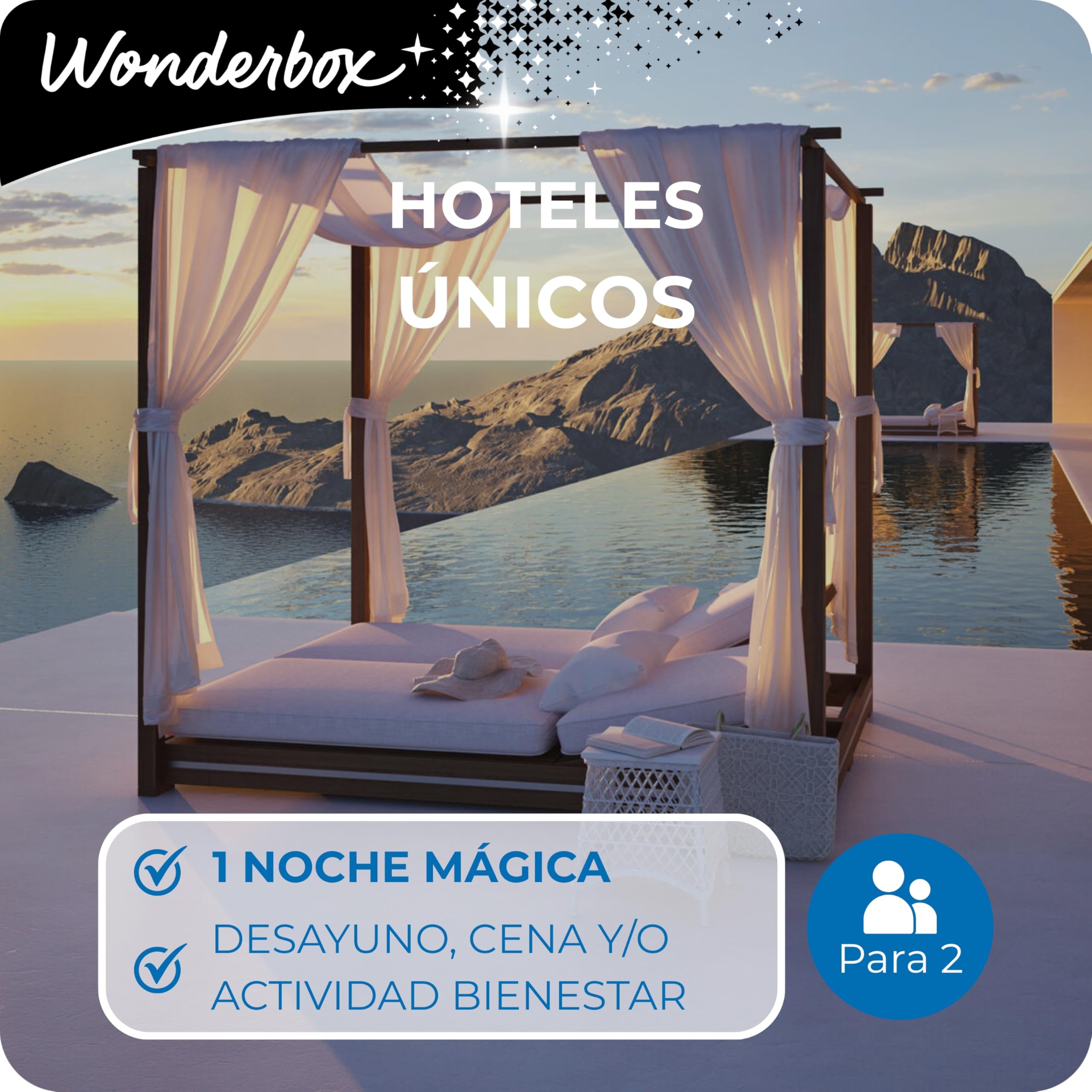 WONDERBOX - Caja Regalo - Hoteles Únicos | 1 noche con desayuno y cena o actividad bienestar - 150 hoteles de 5* y 4* - Hoteles boutique o urbanos, castillos