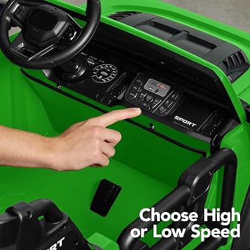 Best Choice Products Kids 24V 2-Seater Electric Ride On Car Truck w/ 132lb Weight Capacity, Parent Control, Bluetooth, LED Lights - Kelly Green