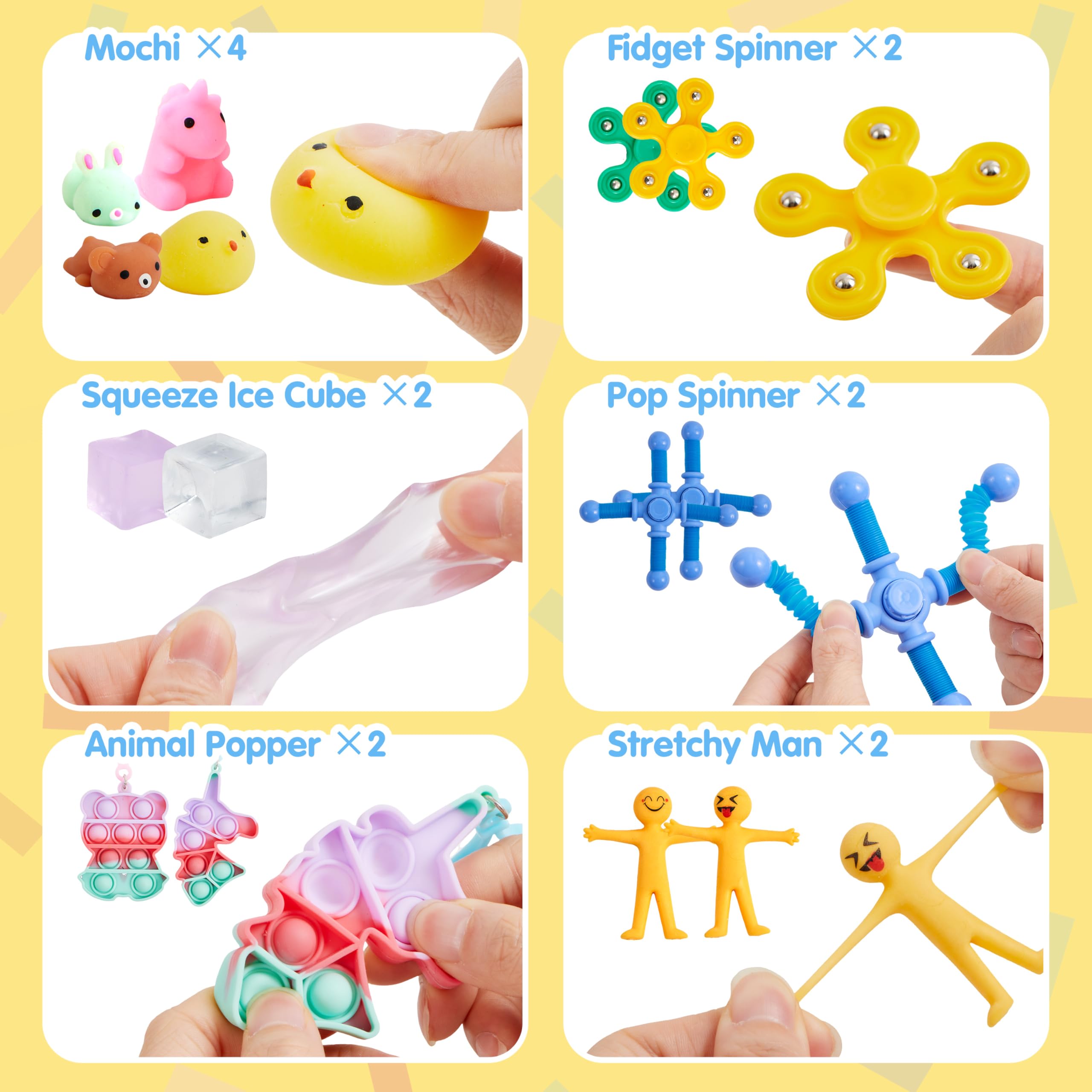 Pack De 25 Pulseras Pop Fidget – Juguetes Sensoriales Anti-estrés Para Niños Y Adultos