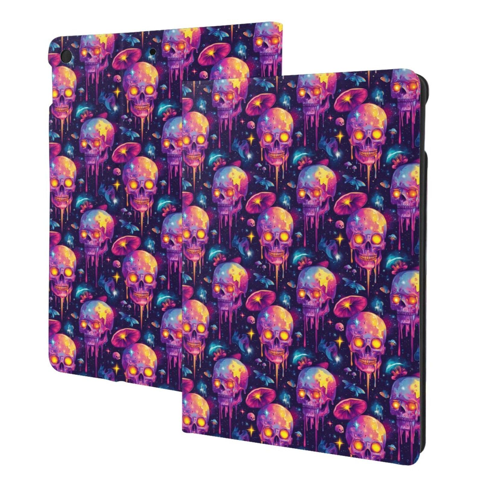 Étui pour iPad 10.2 tête de mort colorée - Housse folio pour iPad 9e/8e/7e génération - 6