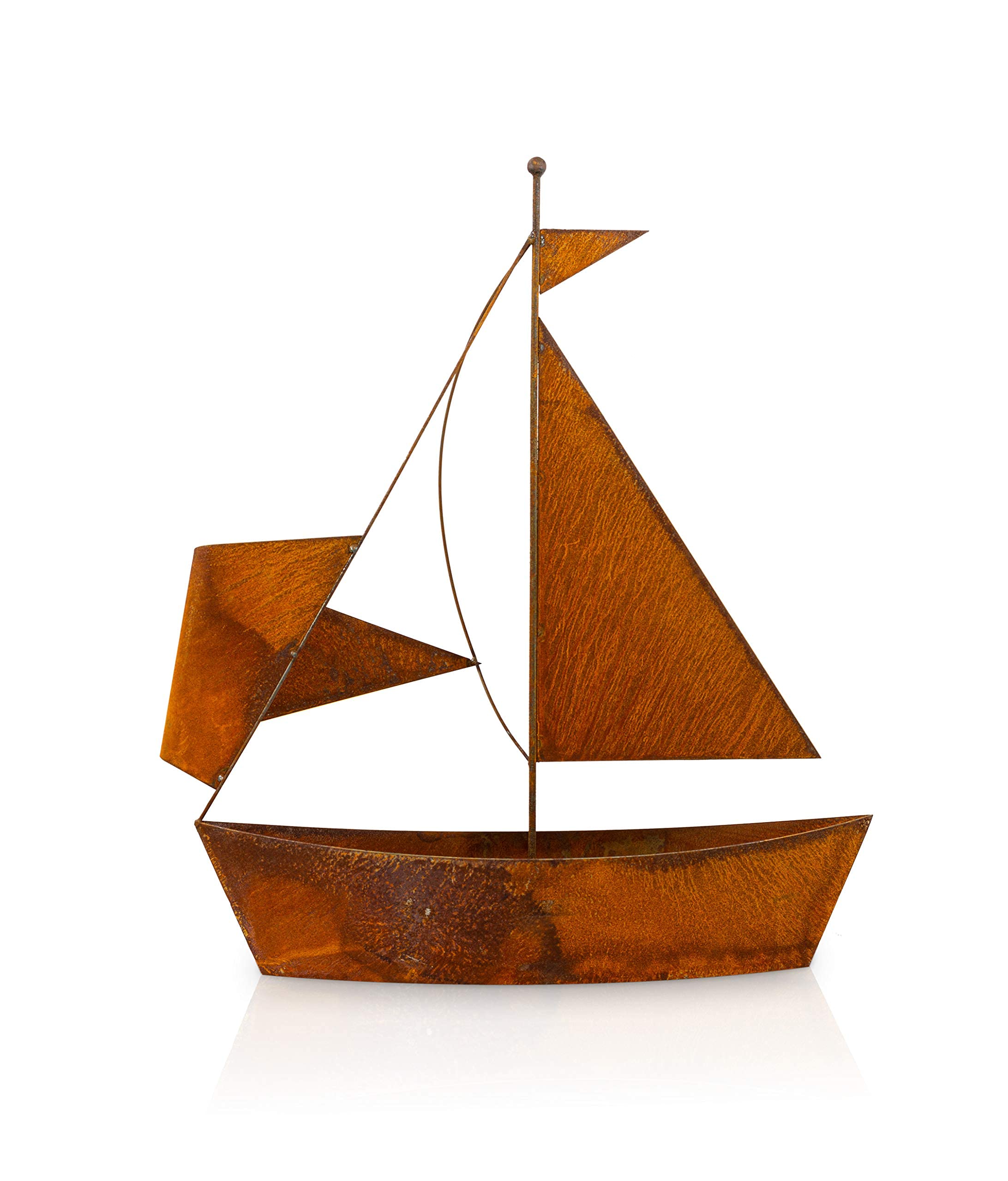 Gartendeko Rostoptik Segelschiff - Rost Deko für Garten zum Bepflanzen - Maritime Edelrost Gartendeko