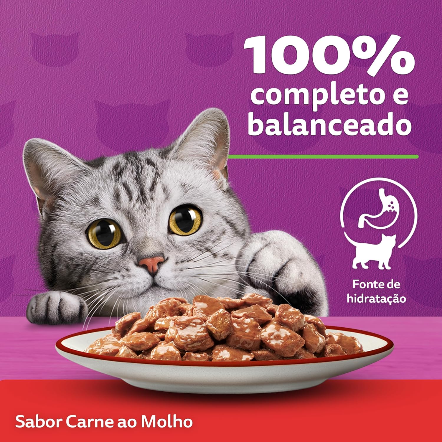 Desconto Amazon Whiskas Sachê Carne Ao Molho Para Gatos 85G 5 81Aw5Z6+Csl. Ac Sl1500