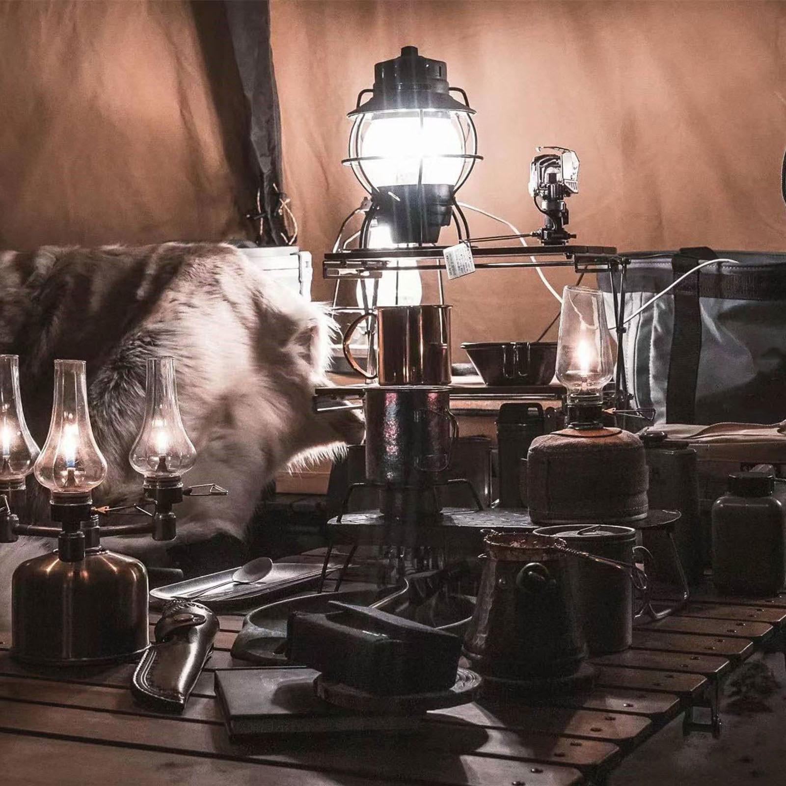 Tavolo da cucina portatile in legno, tavoli pieghevoli per grigliate all'aperto, piano rettangolare arrotolabile da tavolo in alluminio, cucina da campeggio portatile con tavoli per utensili, tavolo