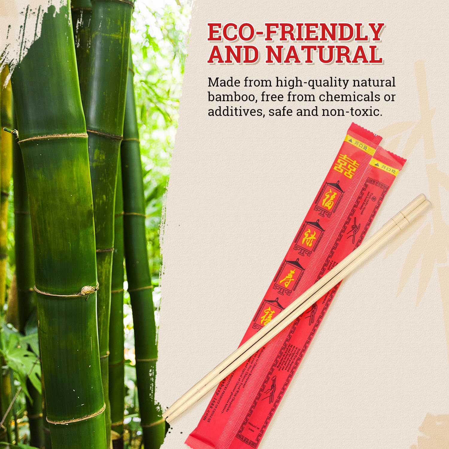 52USA Bamboo Chopsticks - 100 Sets -5