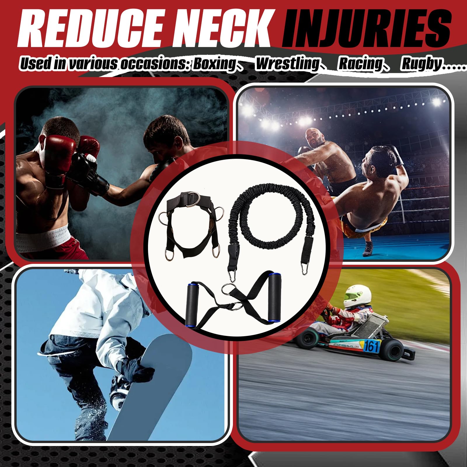 Arnés de Cabeza, Pesas Ajustables Entrenar Cuello Straps Cadena de Acero Fitness Gimnasio Diadema Cuello Entrenador Fuerza Levantamiento De Pesas Accesorios Gimnasio
