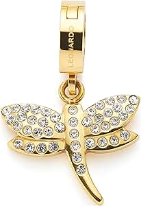 JEWELS BY LEONARDO Hanger Clip & Mix Cocobello • Kettinghanger van goudkleurig roestvrij staal • gewelfd, gestructureerd oppervlak bezet met zirkoniasteentjes • Clip M (4,8 mm ) • dames • 025652