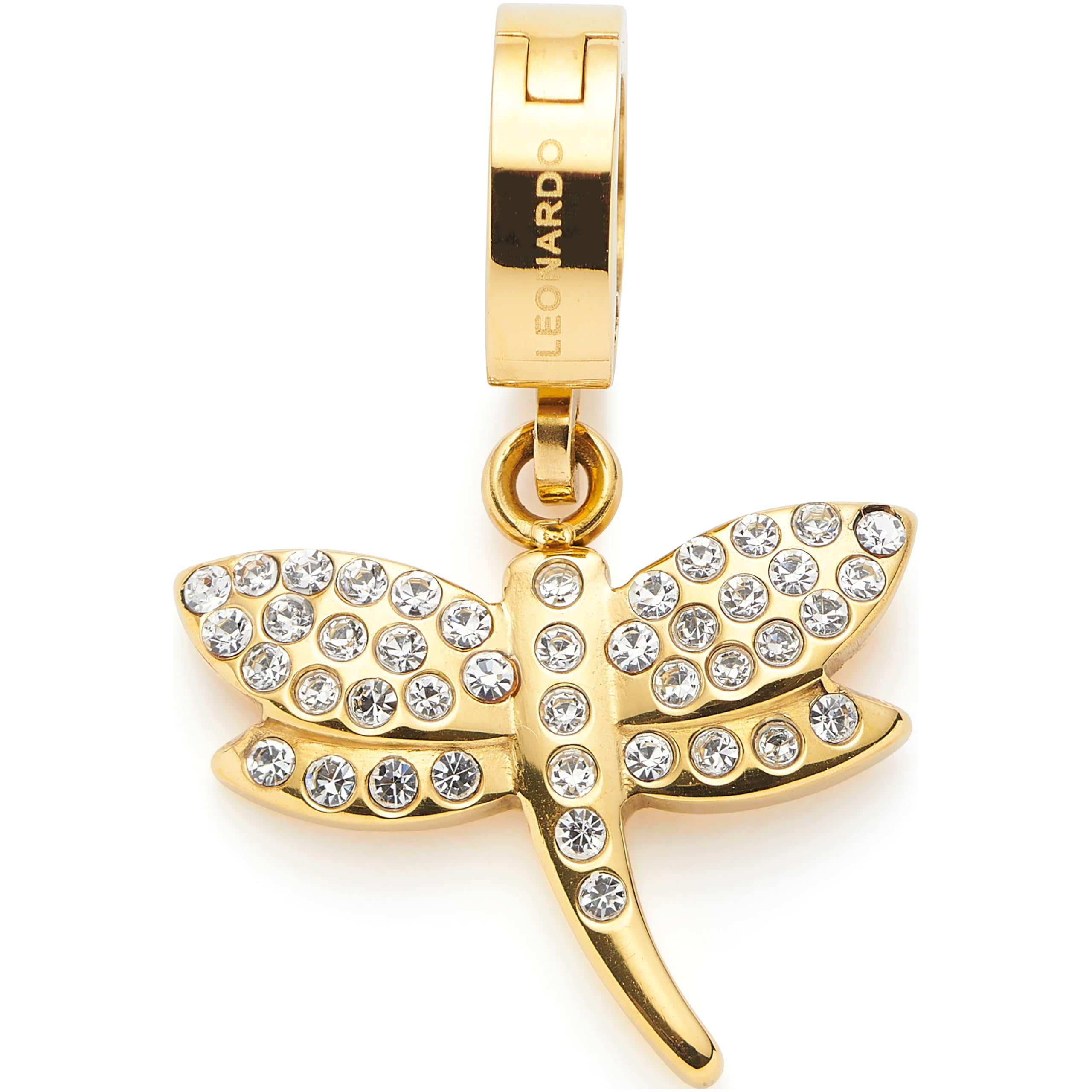 JEWELS BY LEONARDO Hanger Clip & Mix Lizzy • Kettinghanger van zilverkleurig roestvrij staal • pastelblauwe Catseye • Sieraden cadeau voor vrouwen • 024969, 3 cm, Roestvrij staal, Geen edelsteen