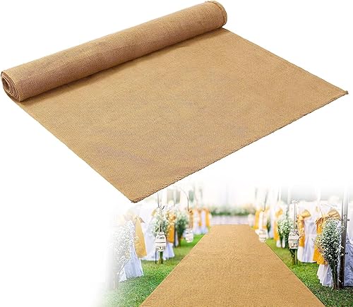 AK TRADING CO. Camino de pasillo de yute natural de 36 x 300 pies, color natural