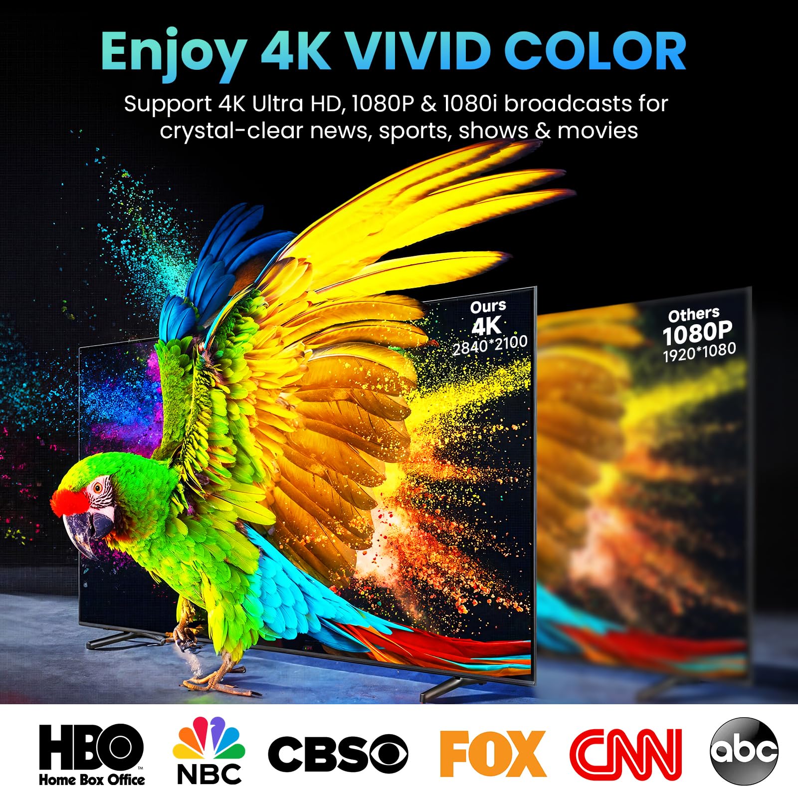 Range Antenna TV 5000+ miglia, antenna digitale per Smart TV, amplificatore di segnale, supporta 4k 8k - cavo coassiale