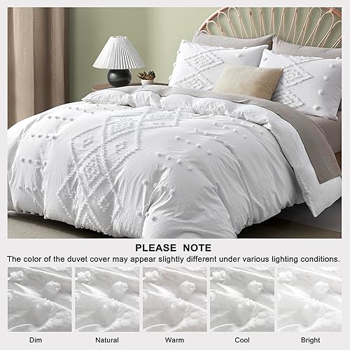 Miniatura 3 de Oli Anderson Juego de funda de edredón copetuda, tamaño Queen, suave y ligero para todas las estaciones, juego de ropa de cama de 3 piezas con